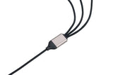 Troika Dreizack Pro Cable Usb 1,2 M Usb C Usb C/Micro Usb-A/Lightning Negro, Gris
