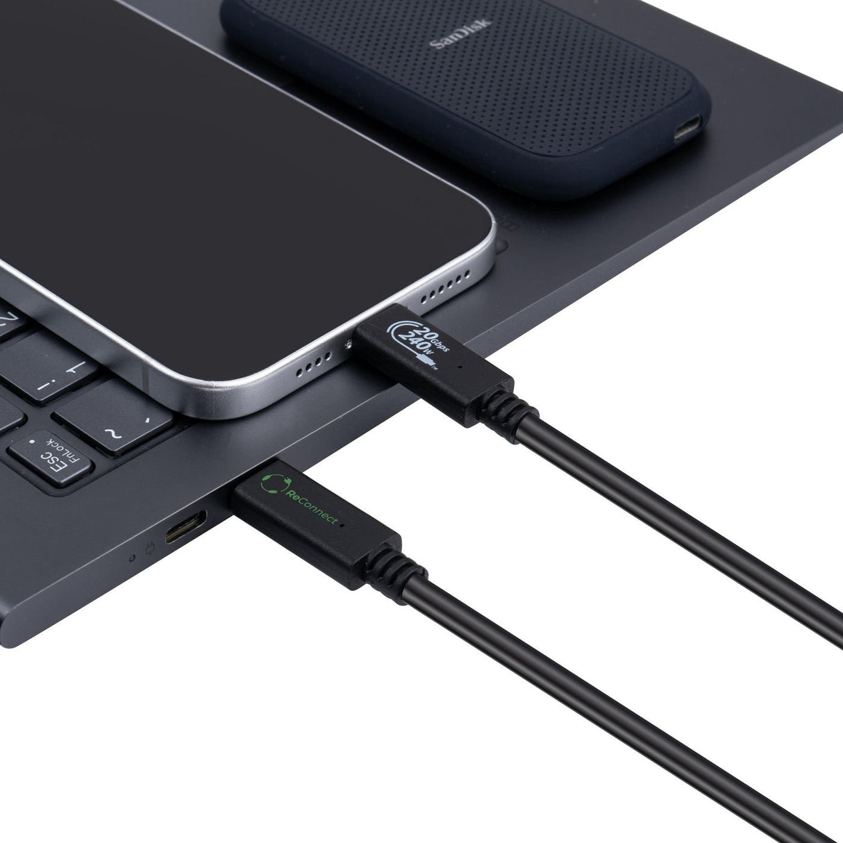 EAN 5715063597569 - Microconnect ECO-USB3.2CC0.5 cable USB USB 3.2 Gen 2x2 0,5 m USB C Negro imagen 4