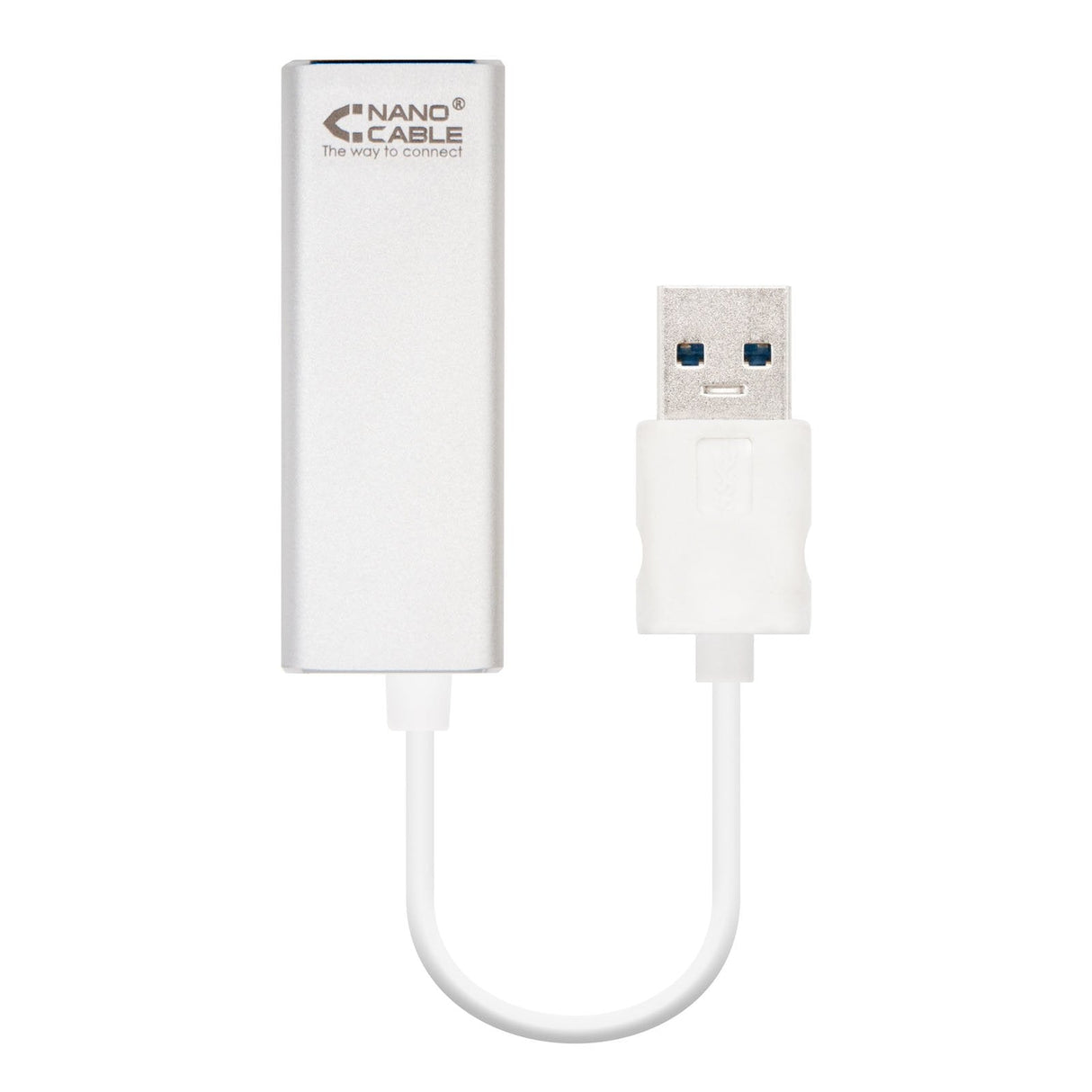 Nanocable Conversor Usb 3.0 A Ethernet Gigabit 10/100/1000 Mbps - 15cm - Aluminio