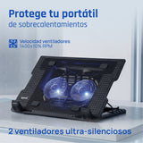 EAN 8435364319369 - iggual RP2V17A Soporte para ordenador portátil Negro 43,2 cm (17") imagen 2