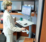 Ergotron Workfit-C Single Ld, Estación De Trabajo Móvil Para Sentarse Y Pararse 24-198-055, Mesa De Trabajo Gris 24-198-055