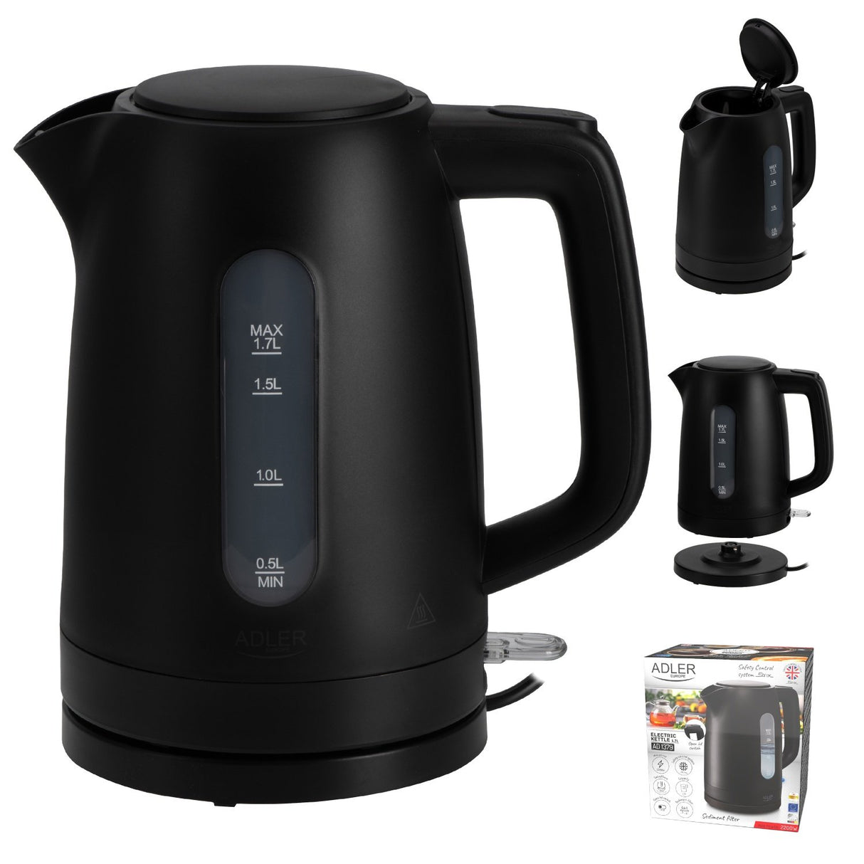 EAN 5905575907936 - Adler AD 1379B tetera eléctrica 1,7 L 2200 W Negro imagen 14