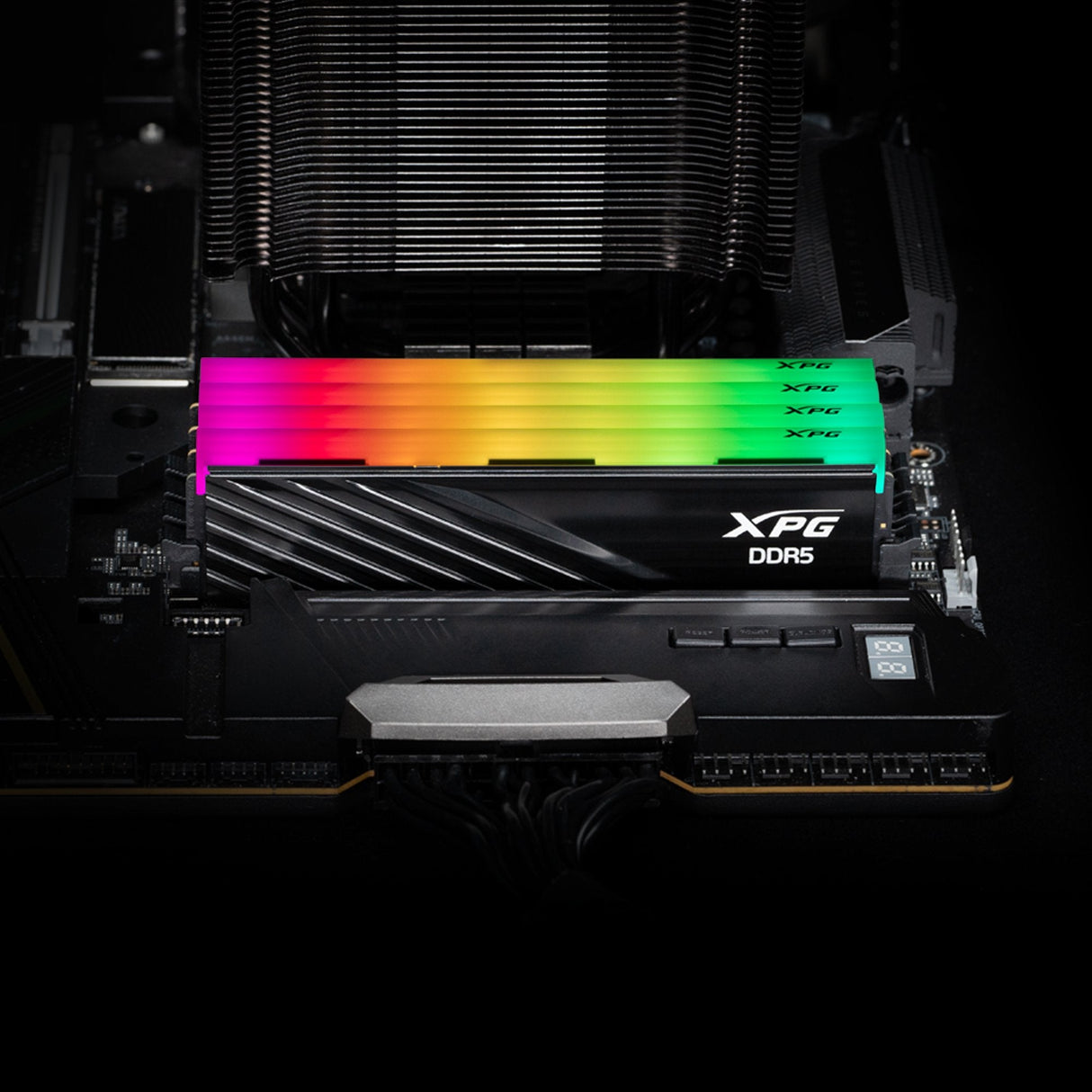 Memoria  Adata 32 Gb Ddr5 6000 Ax5u6000c3032g-Slabrbk, Lancer Blade Rgb, Intel Xmp, Amd Expo Ax5u6000c3032g-Slabrbk Negro