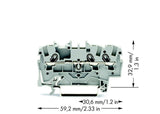 Wago 2001-1301 3-Leiter-Durchgangsklemme ,1,5mm,Fr Anwendungen Ex E Ii Geeignet