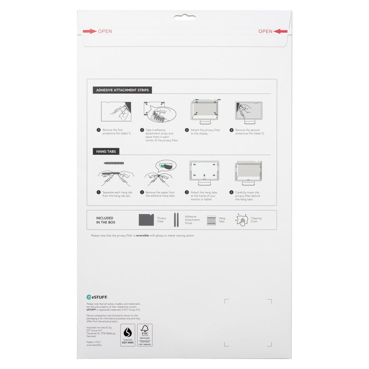 EAN 5706998905185 - eSTUFF GLBB19377302 filtro para monitor 48,3 cm (19") Portátil Filtro de privacidad para pantallas sin ma imagen 2