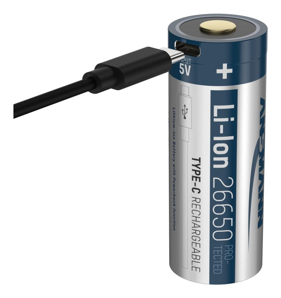 Ansmann Li-Ion 26650 5100mah 3,6v Toma Micro-Usb 1307-0012