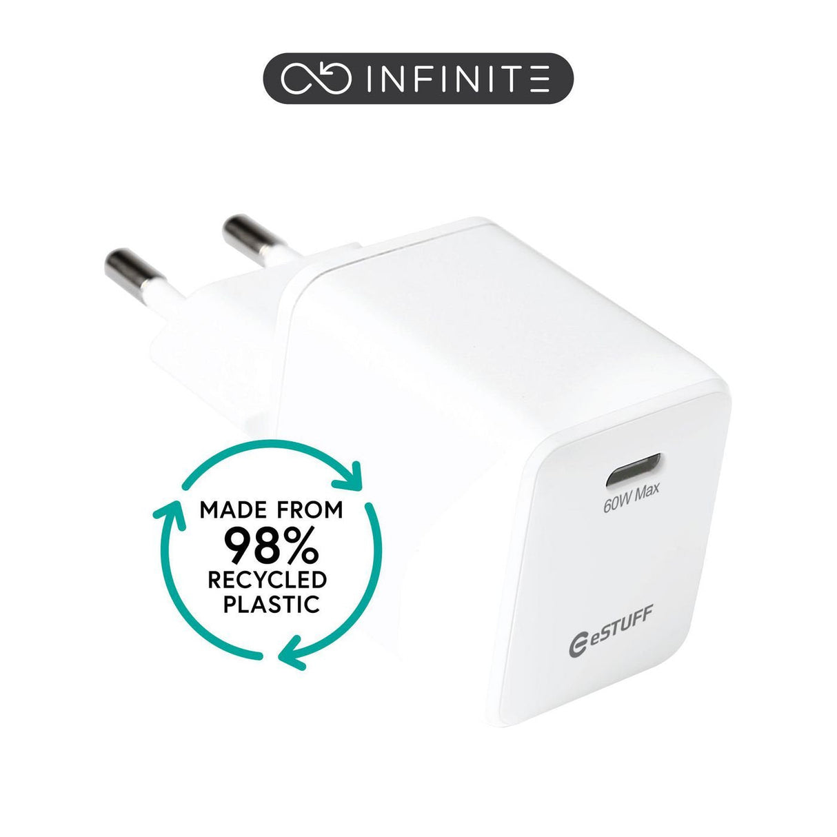 Infinite (Grs) Usb-C Charger  Eu Pd 60w Gan. 1 X Usb-C.