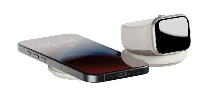 Native Union Voyage 2-In-1 Qi2 Foldable Wireless Charger Sand