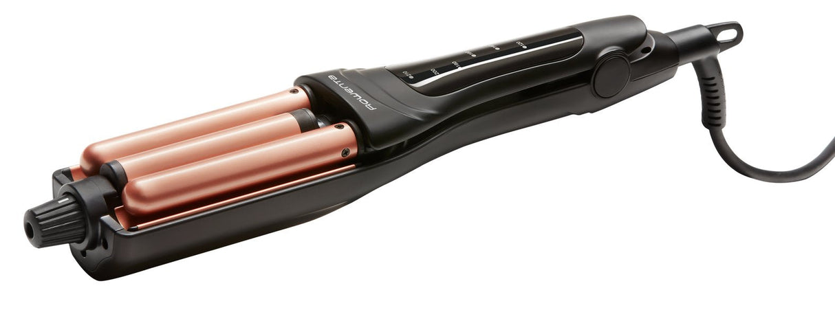 Plancha Rowenta Waves Addict Cf4710f0  Con Múltiples Accesorios Caliente Negro, Oro