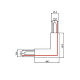 Brumberg 87127070 Eckverbinder 90° 3-Ph.-Stromschiene Onetrack Dali Sl Aussen Ws