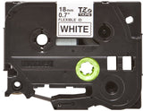 Brother Cinta Laminada Blanco / Negro (Flexibles) 18mm