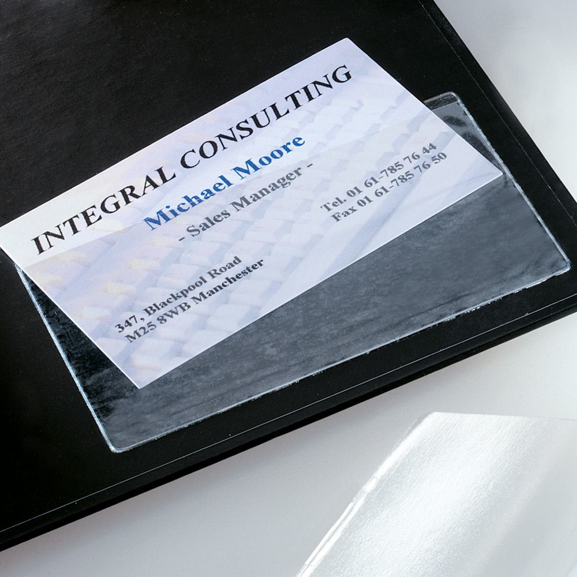 Sigel Visitenkarten-Schutztasche - Para 55 X 90 Mm - Con Register - Transparente (Paquete De 100)