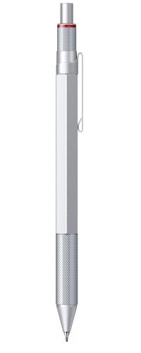 Rotring 600 Multipen 3in1 Plata Pluma De Mina Fina, Bolígrafo Azul/Rojo