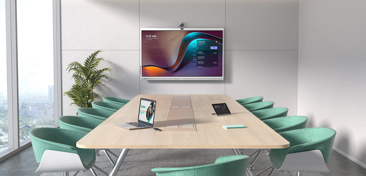 Yealink Meetingboard Panel Plano Interactivo 165,1 Cm (65") Led Wifi 4k Ultra Hd Negro Pantalla Táctil Procesador Incorporado Android 10