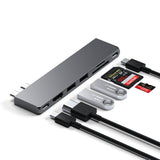 Satechi St-Hucphsm Base Para Portátil Y Replicador De Puertos Acoplamiento Usb 3.2 Gen 2 (3.1 Gen 2) Type-C Gris