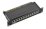 Patchpannel 10" 12 Port Cat6a Stp Negro Logilink