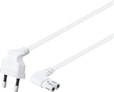 Cable Alimentacion Cee-7/16 90º A C7 90º 1.50m Blan (Tipo 8)