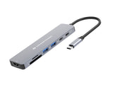 Conceptronic Dock Usb-C->Hdmi,2xusb-C,Sd,Tf,100wpd 25cm Gr