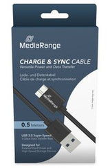 Mediarange Ladecable Usb-A A Micro-B Usb 3.0, 0,5m, Sw