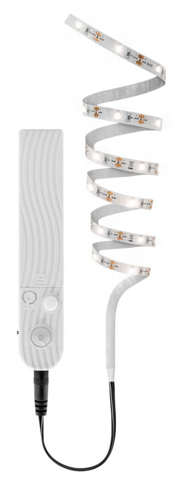 Ansmann 1600-0436 Tira De Led De 2 M Con Sensor Crepuscular Y De Movimiento Pir, Iluminación De Armario Led, Incluidas 4 Pilas Aaa