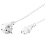Cable Alimentacion Cee-7/7 90º Schuko A C13 1,50m Blanco