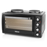 Mini Horno Con 2 Placas Eléctricas En La Parte Superior Tristar Ov-1443--38 L-3100 W-Función De Calor Del Ventilador-Negro