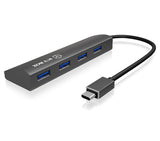 Icy Box Ib-Ac6405-C Hub De Interfaz Usb 3.2 Gen 1 (3.1 Gen 1) Type-C 5000 Mbit/S Antracita