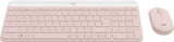 Teclado Ingles + Ratón Logitech Mk470 Slim Rf Inalámbrico Qwerty Internacional De Ee.Uu. Rosa