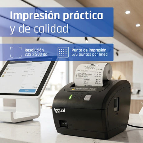 EAN 8435364319321 - iggual TP Easy 80 WiFi 203 x 203 DPI Inalámbrico y alámbrico Transferencia térmica Impresora de recibos imagen 7