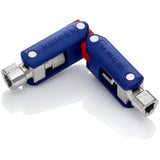 Knipex "Doublejoint" Llave Para Armarios De Control, Llave De Tubo (Azul/Rojo, Longitud Total Del Brazo 97 Mm)