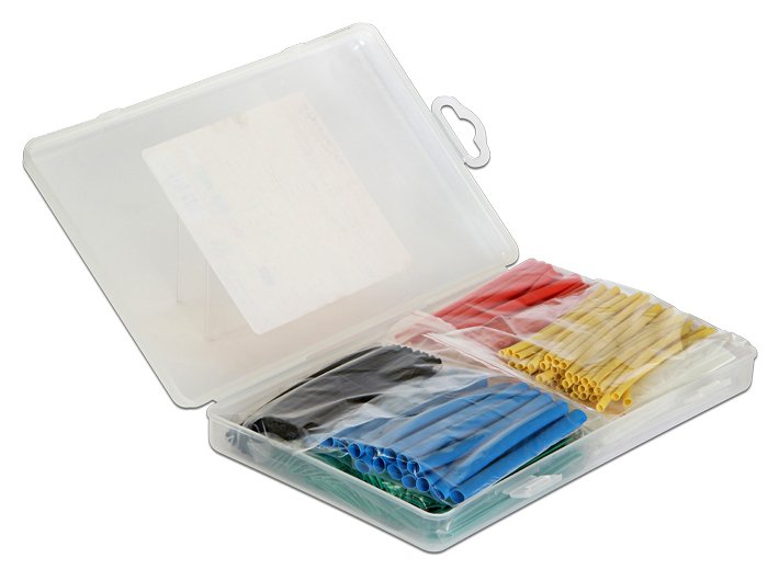 Delock 86278 Caja Surtida De Tubos Termorretráctiles, Relación De Contracción 2:1, Colores Surtidos 230 Piezas
