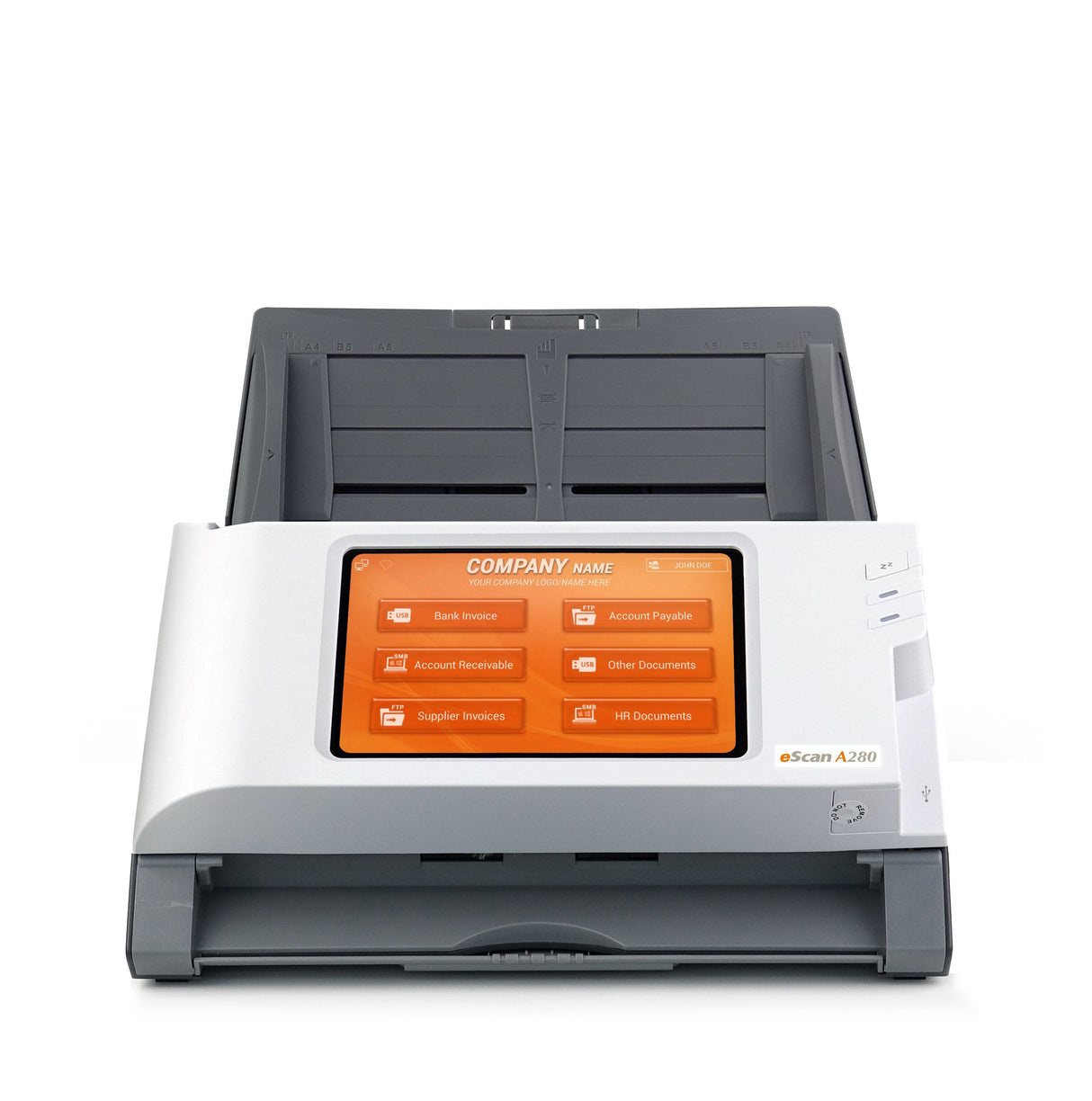 Plustek Escan A280 Enterprise 600 X 600 Dpi Escáner Con Alimentador Automático De Documentos (Adf) Negro, Blanco A4