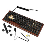 Sharkoon Skiller Sgk50 S2 Wood Pbt, Teclado De Juego Madera/Negro, De-Layout, Gateron G Pro 3.0 Amarillo 4044951042623