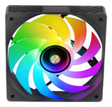 Kit 4 Ventiladores Pc  Auxiliar Mf-Si4kit A-Rgb Infinity Negro Mars Gaming 4x Ventiladores Ultrasilenciosos Argb/ Mando A Distancia Y Hub Argb.