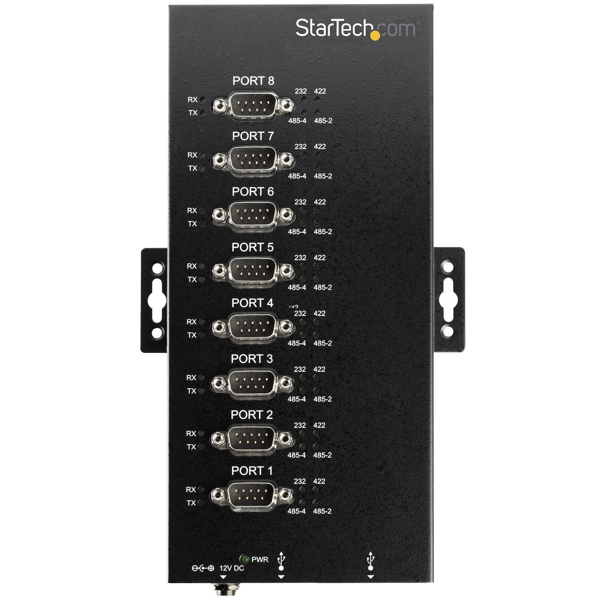 Startech.Com Adaptador Industrial Usb A 8 Puertos Serie Db9 Rs232 Rs422 Rs485 Con Protección Esd De 15kv - Cable Conversor Usb A Serial