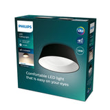 Plafón Interior Led 14 W 1.100 Lm 3.000 K Negro Mod. Dawn, Ø34 Cm