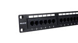 Phasak Panel De Transferencia Utp 19" Cat. 6a Dual 24 Puertos 1u Negro