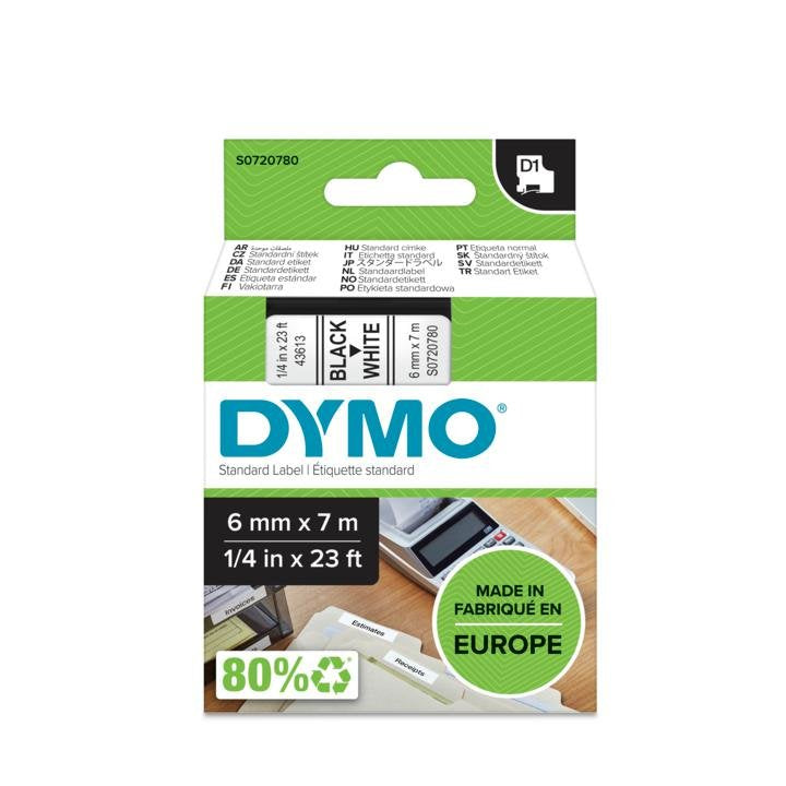 EAN 0071701436139 - DYMO D1 Standard - Black on White - 6mm cinta para impresora de etiquetas imagen 2