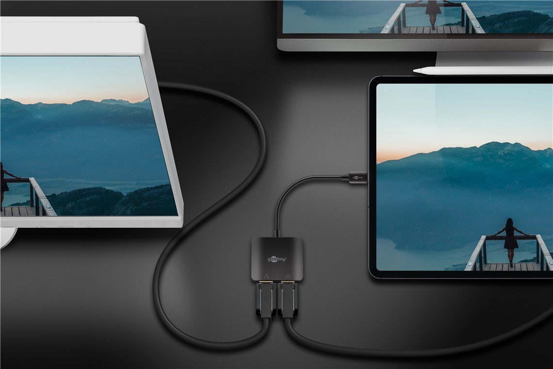 Goobay Adaptador Usb-C 4.0 > 2x Displayport 60171