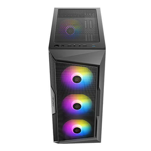 Caja Pc Gaming Antec Ax61 Elite Matx 2xusb 2.0 Sin Fte Negro Argb