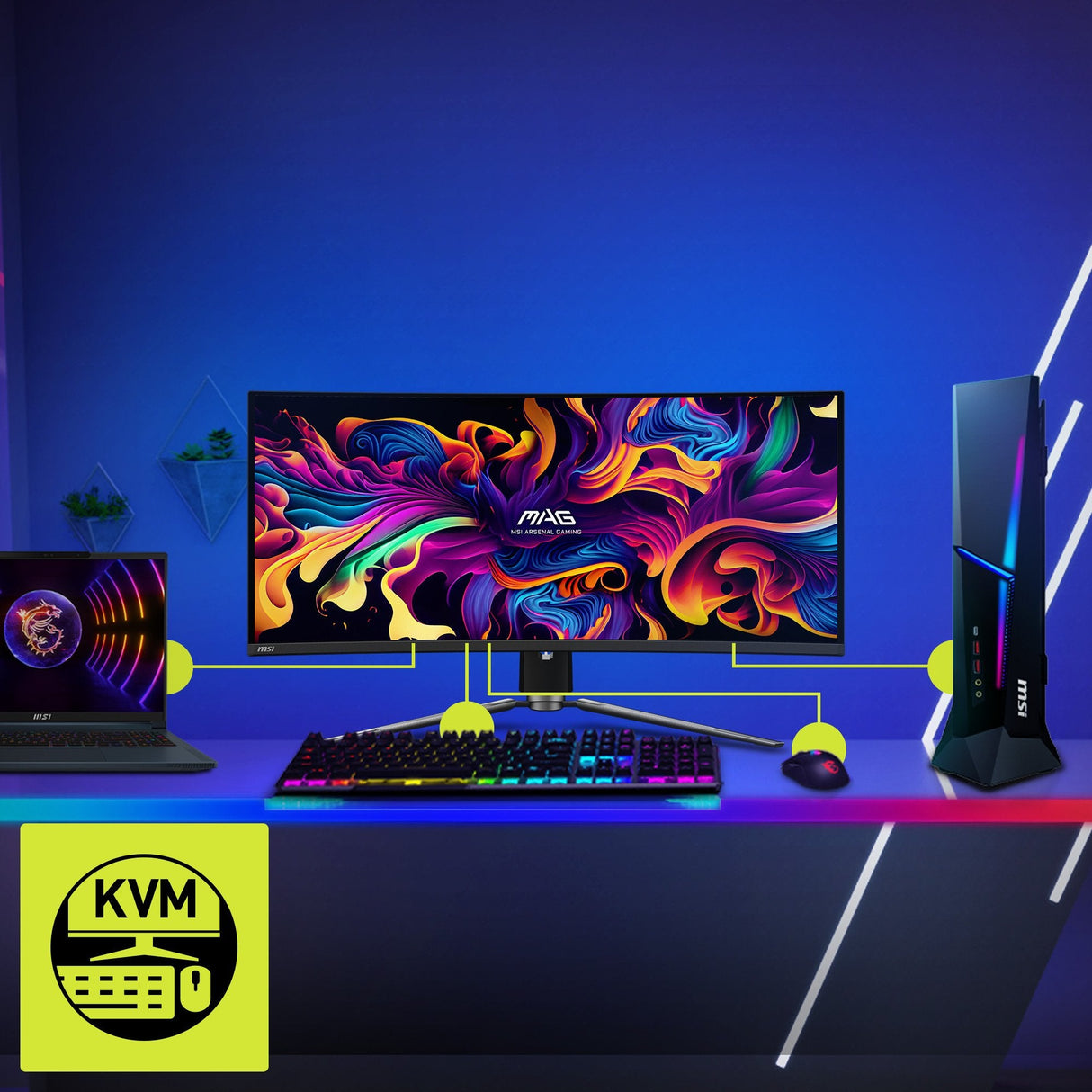 Monitor  Msi Mag 341cqpde Qd-Oled, Gaming  34,2  " Negro, Uwqhd, Qd-Oled, Curvo, Adaptive-Sync, Hdr, Panel De 175 Hz)