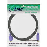 Inline Ps/2 Cable Macho A Hembra Negro Violeta 2m