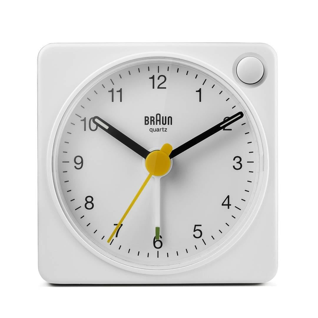 Alarma De Cuarzo Blanca Braun Bc 02 Xw Con Interruptor De Luz