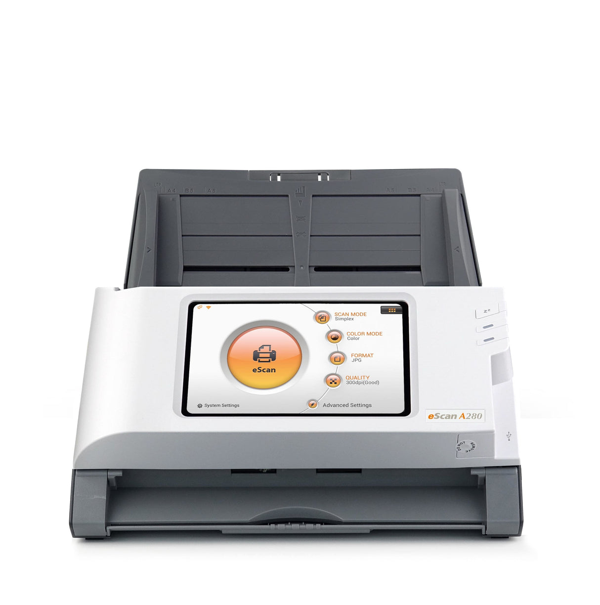 Plustek Escan A280 Essential 600 X 600 Dpi Escáner Con Alimentador Automático De Documentos (Adf) Negro, Blanco A4