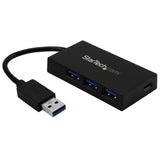 EAN 0065030866118 - StarTech.com HB30A3A1CSFS hub de interfaz USB 3.2 Gen 1 (3.1 Gen 1) Type-A 5000 Mbit/s Negro imagen 1