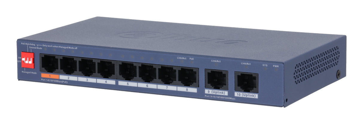 EAN 6937552421417 - Dahua Technology CS4010-8ET2GT-60 switch Gestionado L2 Gigabit Ethernet (10/100/1000) Energía sobre Ether imagen 1