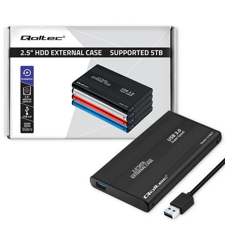 EAN 5901878518619 - Qoltec 51861 caja para disco duro externo Carcasa de disco duro/SSD Negro 2.5" imagen 4