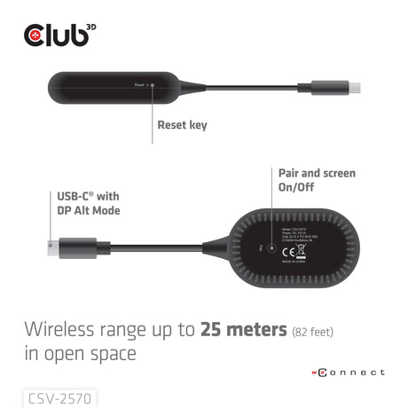 EAN 8719214473631 - CLUB3D CSV-2570 extensor audio/video Transmisor y receptor de señales AV Negro imagen 9