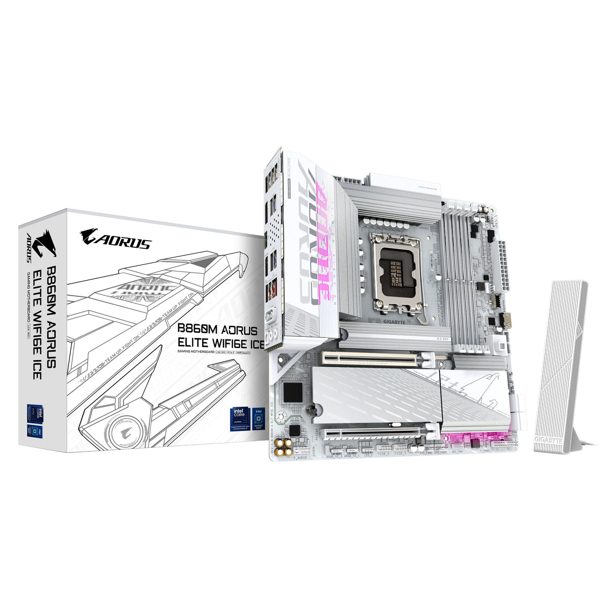 EAN 4719331867164 - GIGABYTE B860M AORUS ELITE WF6E ICE Intel B860 LGA 1851 (Socket V1) micro ATX imagen 1