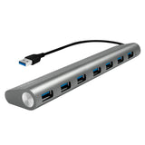 Logilink Hub 7 Puertos Usb 3.0 (3.1 Gen 1) 5000mbit/S Aluminio Gris Ua0308